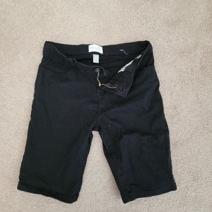 Girls Size 10, Black Twill Skimmer Short